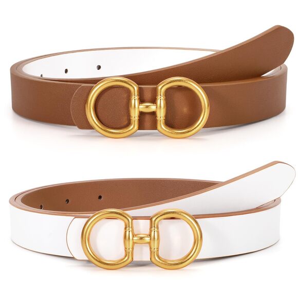 Accessories - 6129 Women Reversible Leather Belt For Jeans Pants Fashion Ladies Skinny